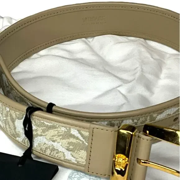 145. Versace Medusa Barocco Jacquard Belt display picture 2